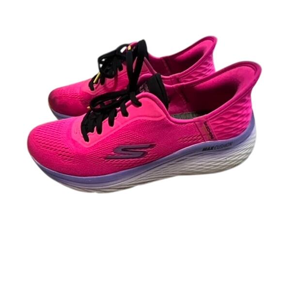 PINK Sketchers Max Cushion Elite 2.0 Solace Hands Free slip in Womens sz 10 - Picture 4 of 6